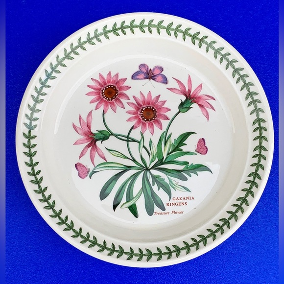 Vtg Discontinued Portmeirion Botanic Garden Treasure Flower Salad Plate - Picture 1 of 16